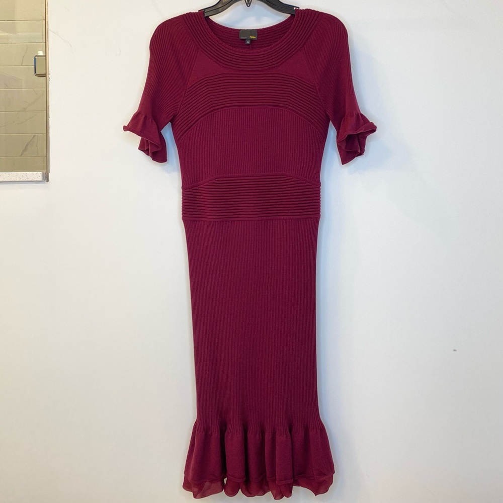Fendi Burgundy Dress